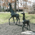 Popular Design Life Size bronze giraffe statue for garden decoration